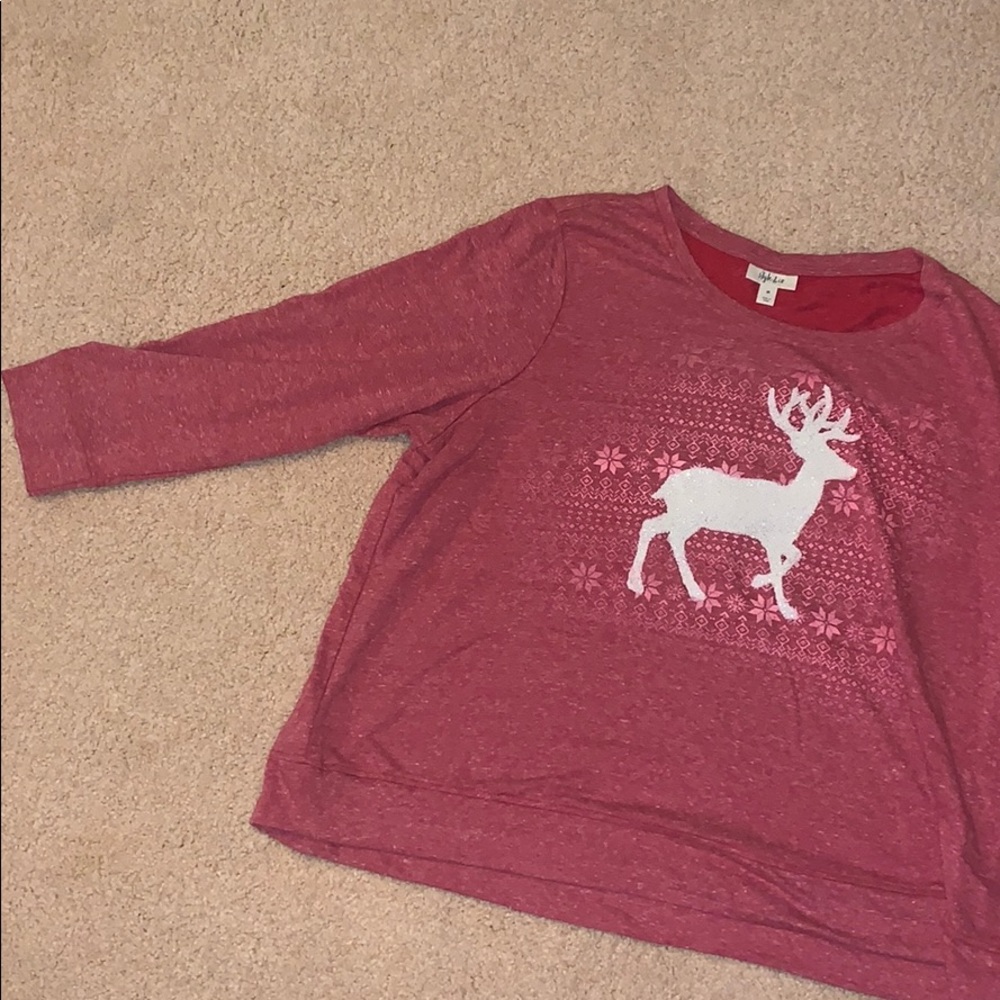 pink reindeer long sleeve